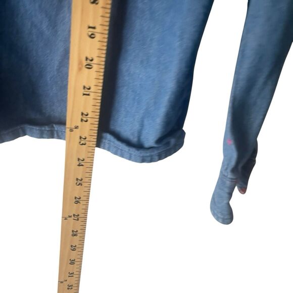 Haik's Vintage 90s Medium Denim Cottage Lace Rose Floral Embrodered Button Up - Picture 10 of 10